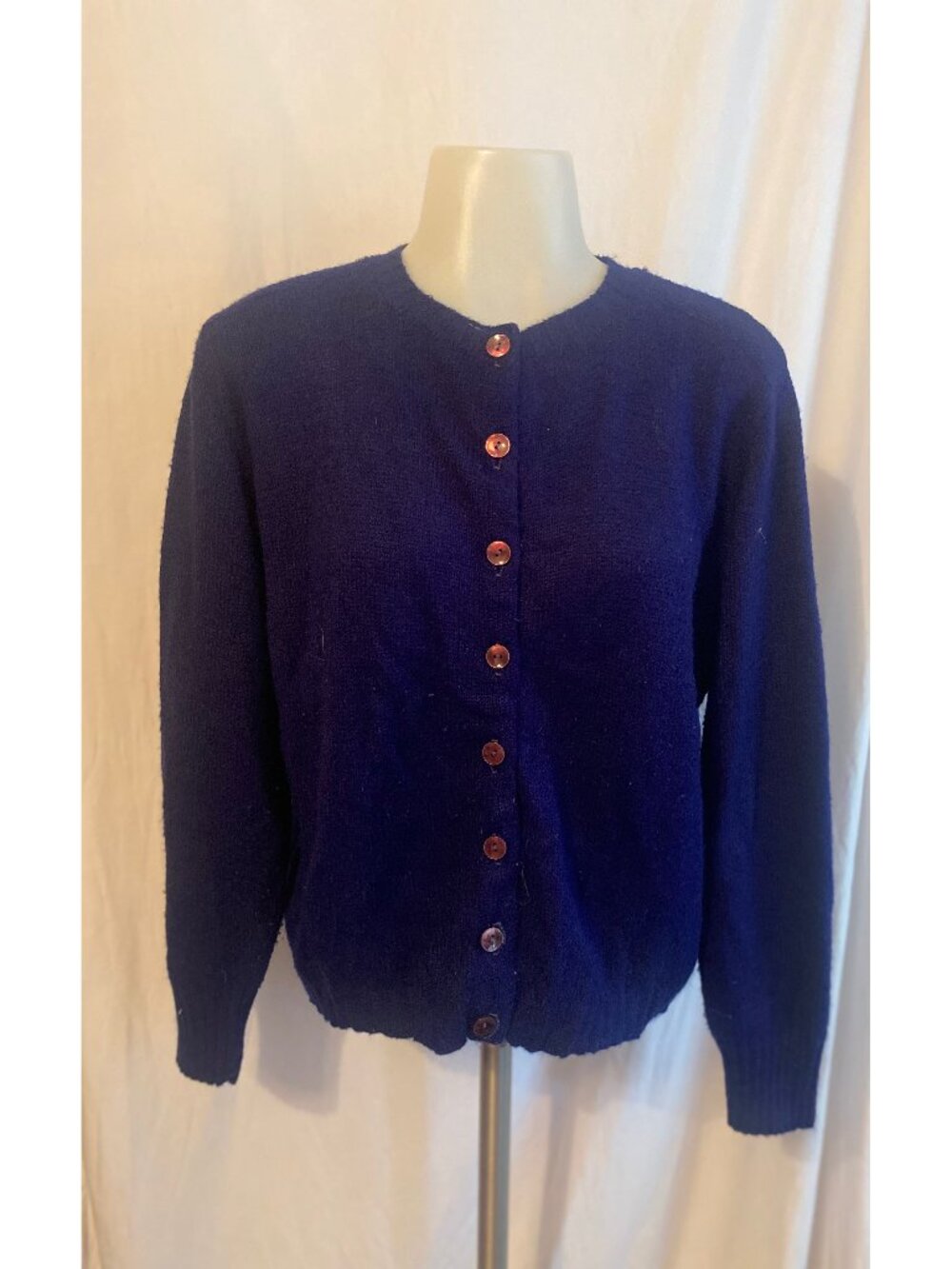 Bonnie Lane House Of Morrison Navy Vintage 100% Orlon Cardigan